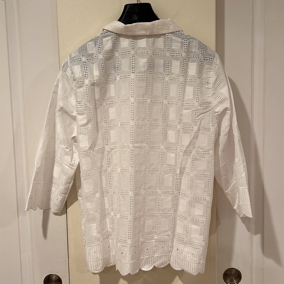 Draper’s & Damon’s White ¾ Sleeve Blouse - Picture 4 of 4